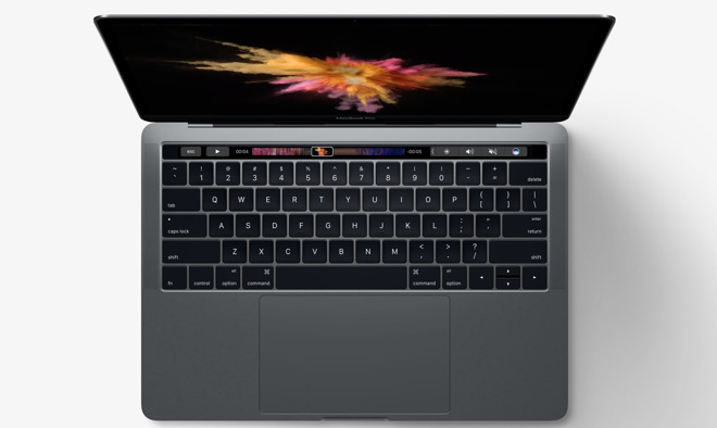 first macbook pro with touch bar