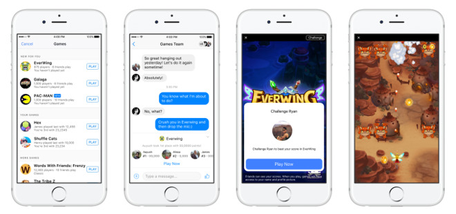 Facebook spustil hry pro Messenger