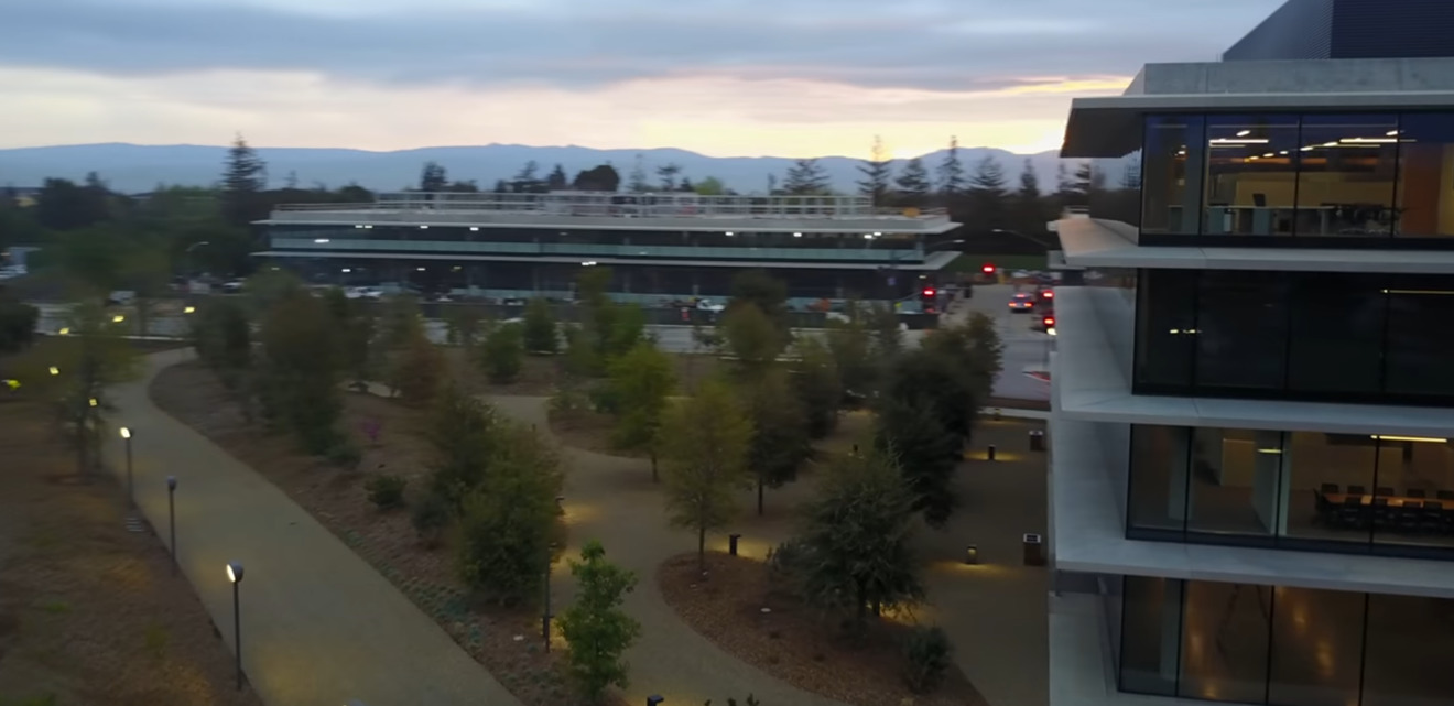 photo of New Apple Park drone footage reveals occupied research and development building, landscaping progress image