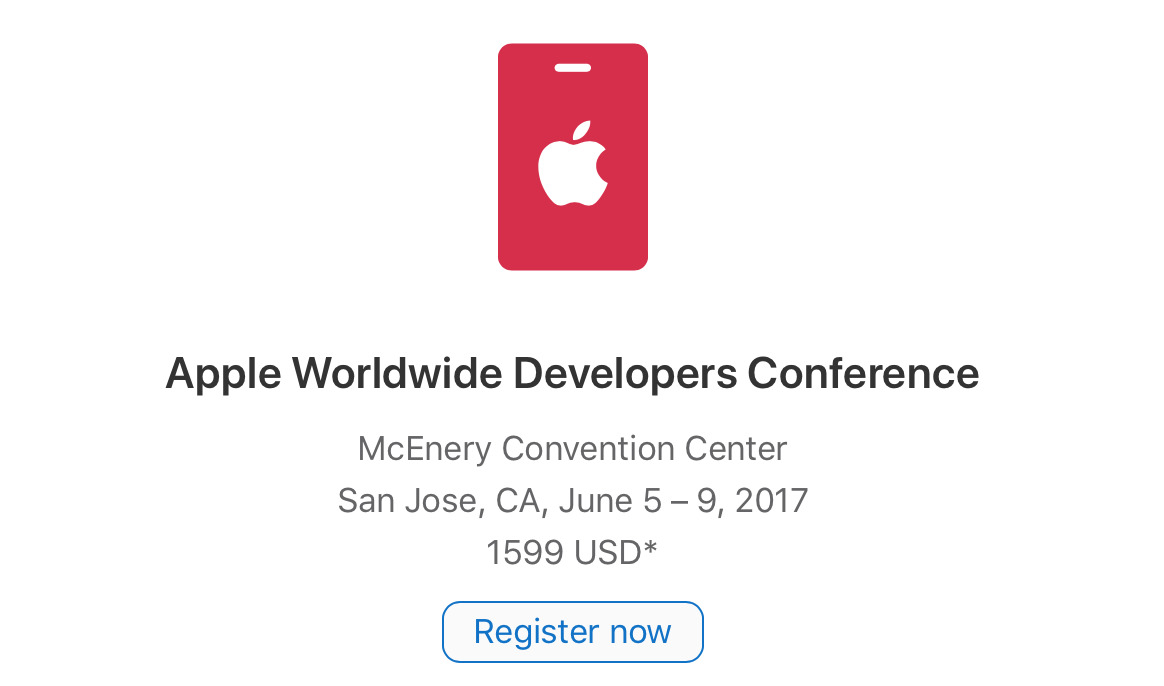 Apple opens developer lottery registration for WWDC 2017 tickets