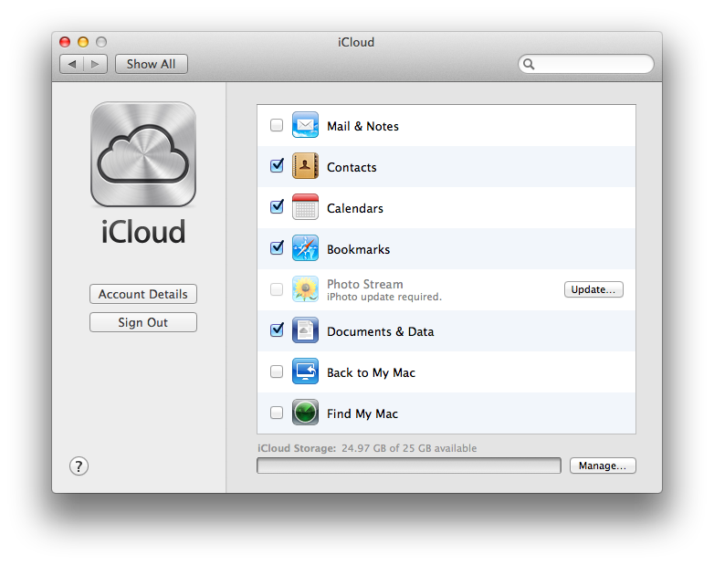 i cloud photo app for mac os x