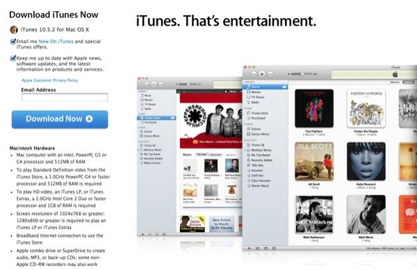 itunes for mac os x 10.5 download