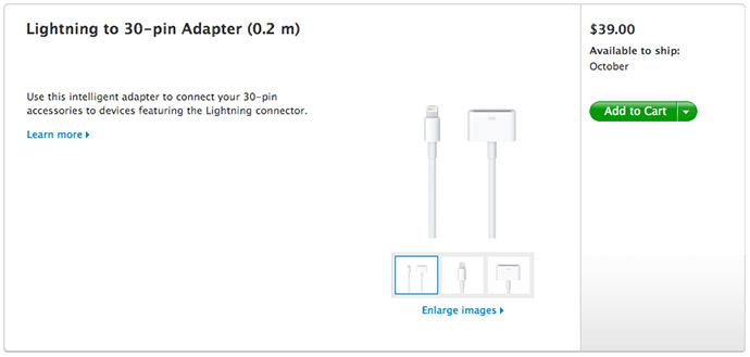 Apple's Lightning port adaptors sell out, shipments pushed back 2-3 ...