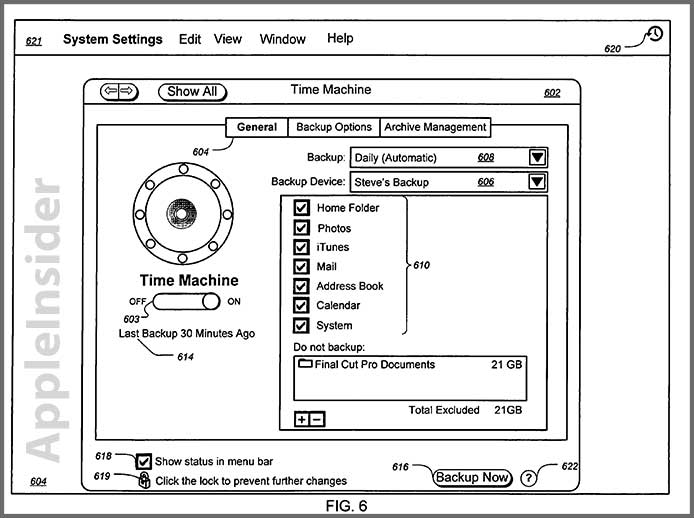 AppleがTime Machineの基本機能の特許を取得