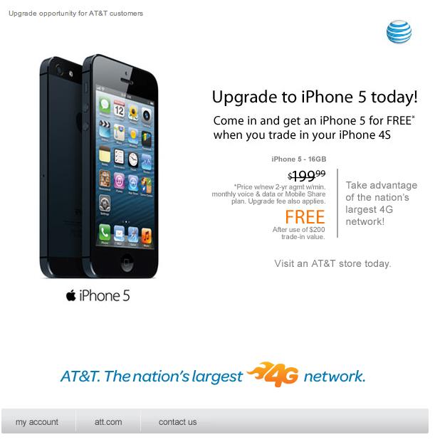 at&t iphone 5 deals