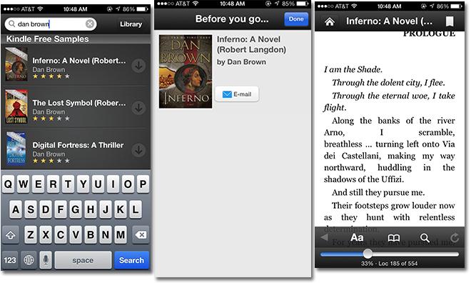 Amazon updates Kindle iOS app with book searches, slides by App Store ...