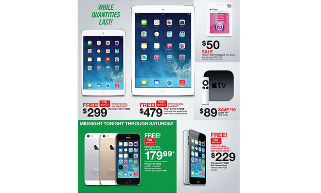 Target S Black Friday Ad Highlights 479 Ipad Air With Free 100 Gift Card Other Apple Deals Appleinsider