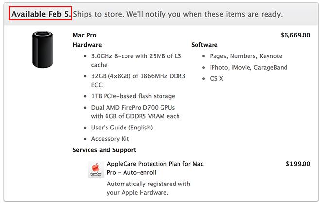 new mac pro specs