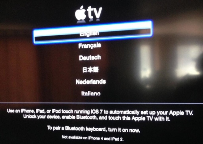 Apple TV to get automatic touch to configure setup via Bluetooth 4.0, iOS  7