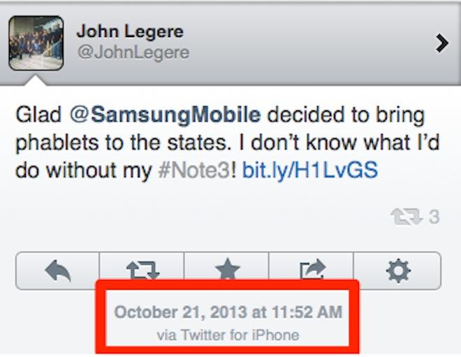 T Mobile Ceo Tweets About Loving His Samsung Note 3 From His Iphone Appleinsider