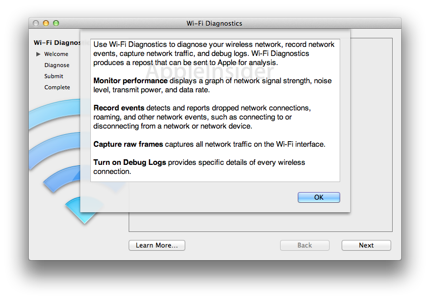 what program manages wireless connections for mac os x