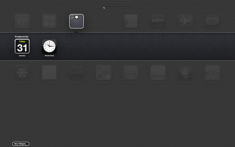 mac dashboard widgets gone