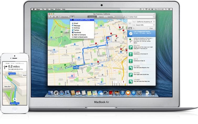 Apple maps for mac os x 10.11