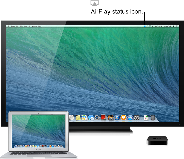 how to airplay from mac air to apple tv