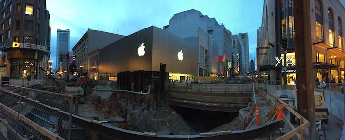 Apple Store Union Square construction