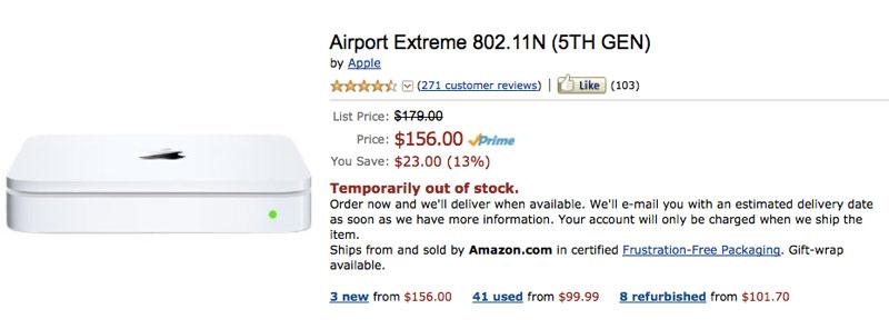 Stock-outs of Apple's AirPort Extreme could hint at new 802.11ac