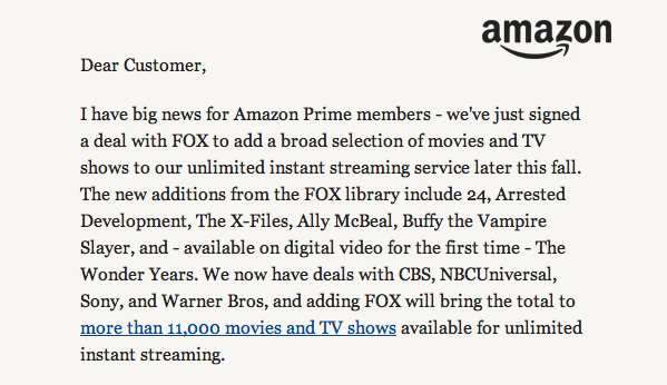 amazon prime and fox