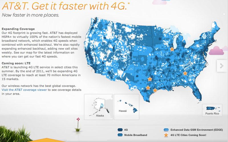 AT&amp;Tの4G LTEネットワークが日曜日に最初の5つの市場で開始される