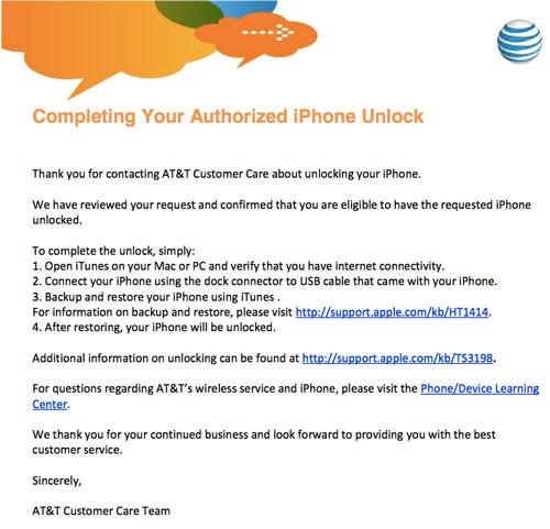 how to unlock an iphone locked to at&t