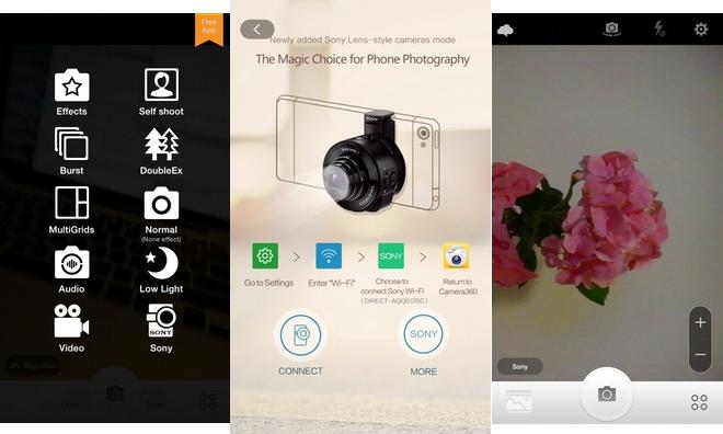 Camera360 iPhone app update adds control for Sony's QX wireless