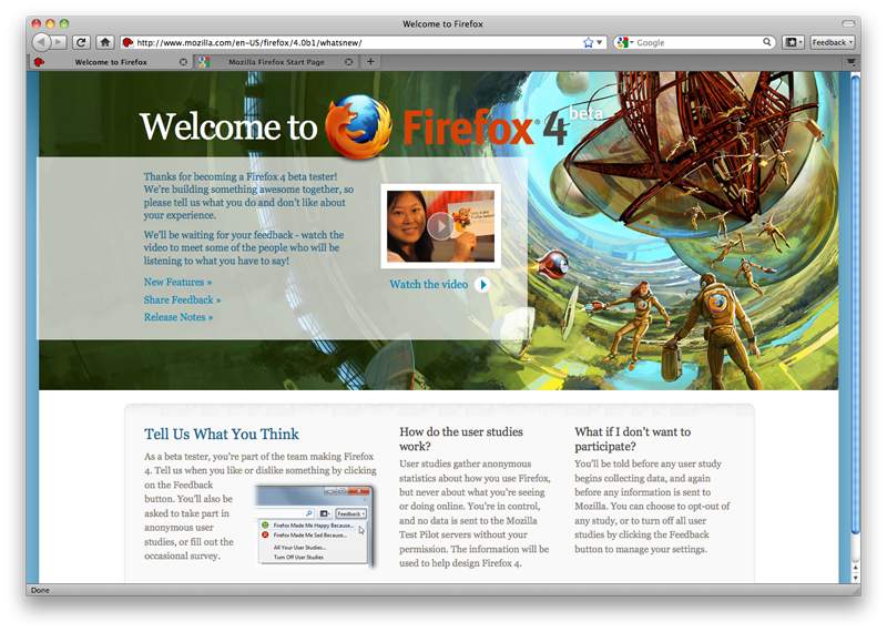 when did firefox for the mac begin?