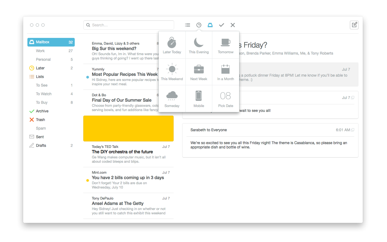 Mailbox for Mac hits public beta, adds synced drafts and 'snooze to