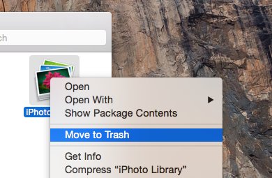 photosweeper iphoto library trash freezes