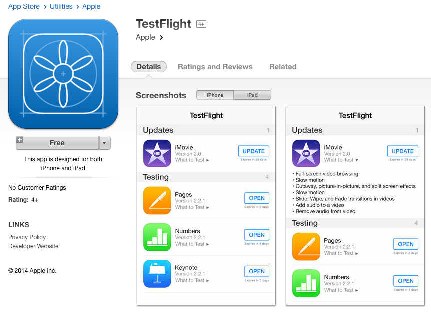 Apple、TestFlight ベータテストアプリを公開、通信事業者向けに iOS 8.0.1 を準備すると報じられている