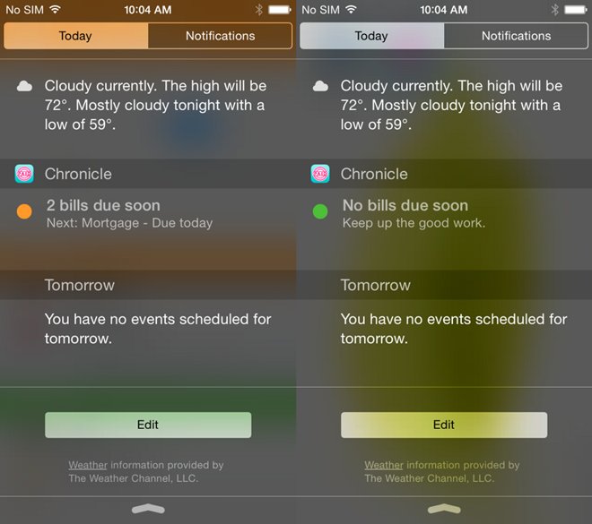 mac notification center widgets sierra lisr