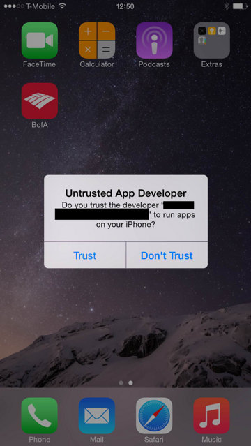 Untrusted App Developer