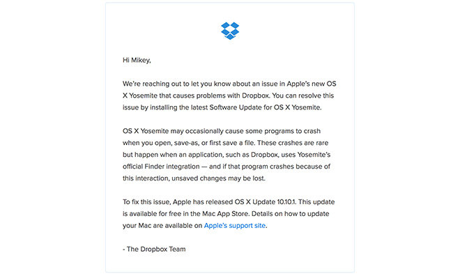 dropbox for mac yosemite