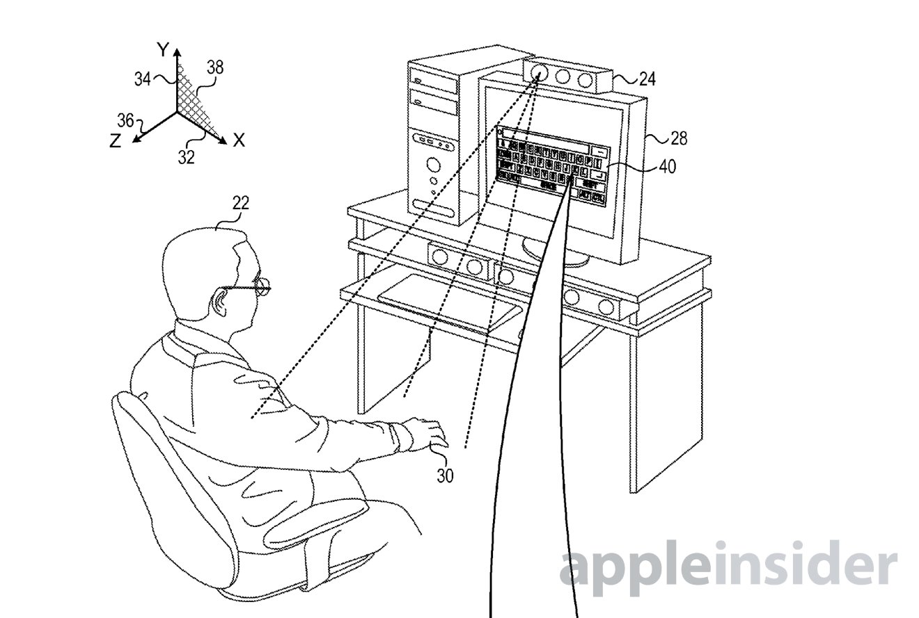 Apple、オンエア入力を可能にする 3D 仮想キーボードの PrimeSense 特許を取得