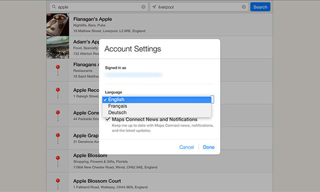 Apple Maps Connect service for small businesses extended beyond US