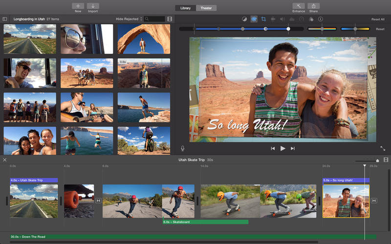 OS X 用 iMovie が最新アップデートで写真ベータ版をサポート