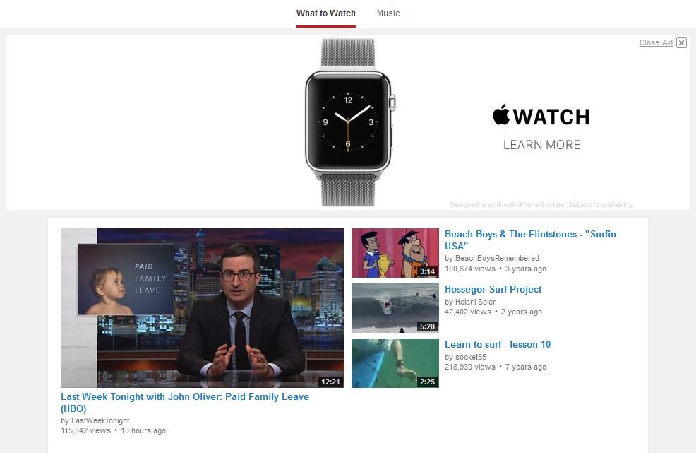 Apple Watch Video Banner Ads Land Atop Youtube S Homepage Appleinsider