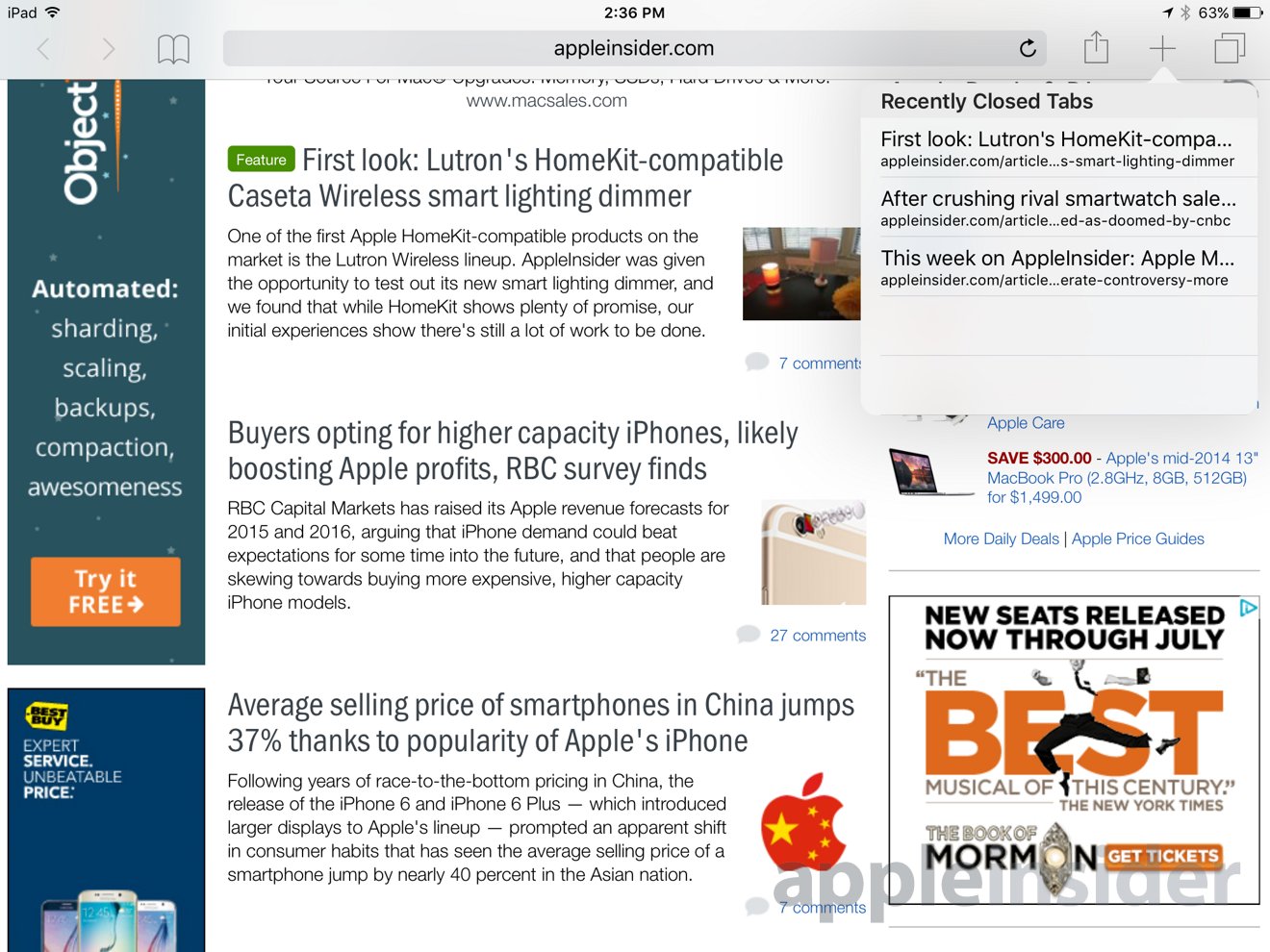 iOS tips Reopen recently closed tabs in Apple s mobile Safari