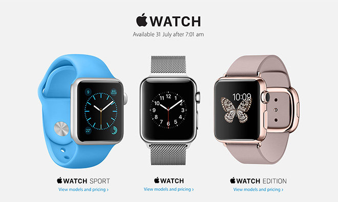 apple watch versions