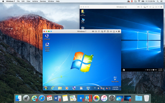 parallels desktop windows 10 desktop separate