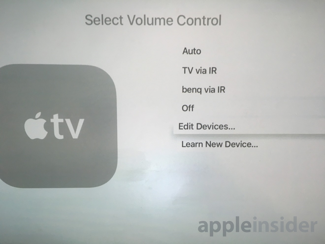 Apple tv volume deals control