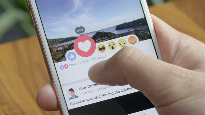 Facebook Like Button Gains New Reactions Love Haha Wow Sad And Angry U Appleinsider 4238