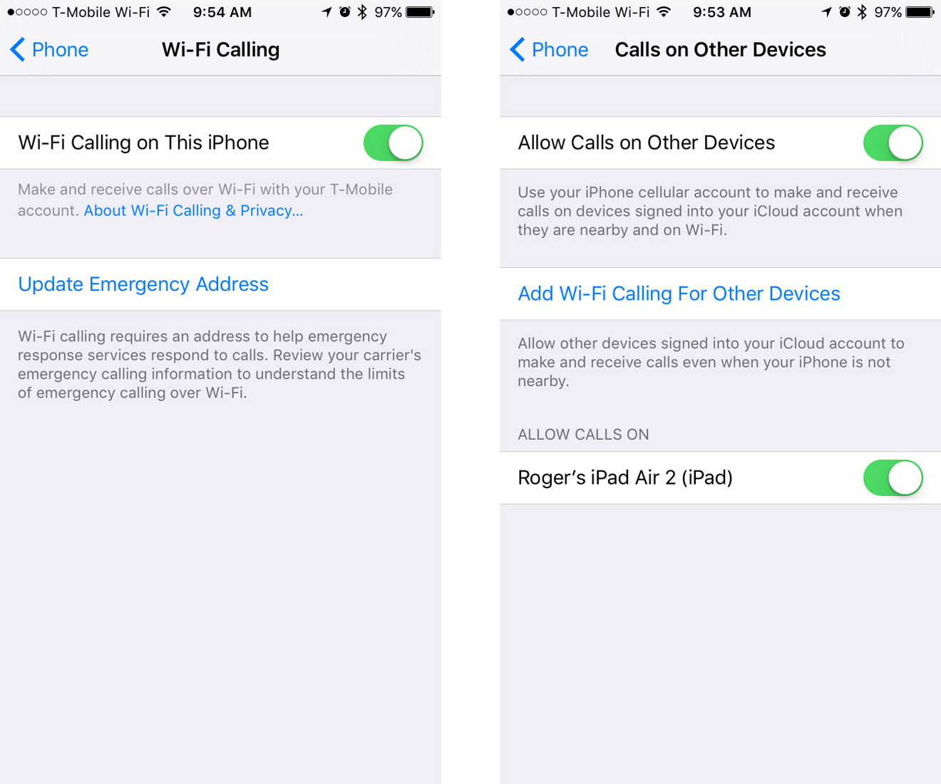 How To Enable Wi Fi Calling In Ios 9 3 For Verizon At T Sprint And T Mobile Iphones Appleinsider