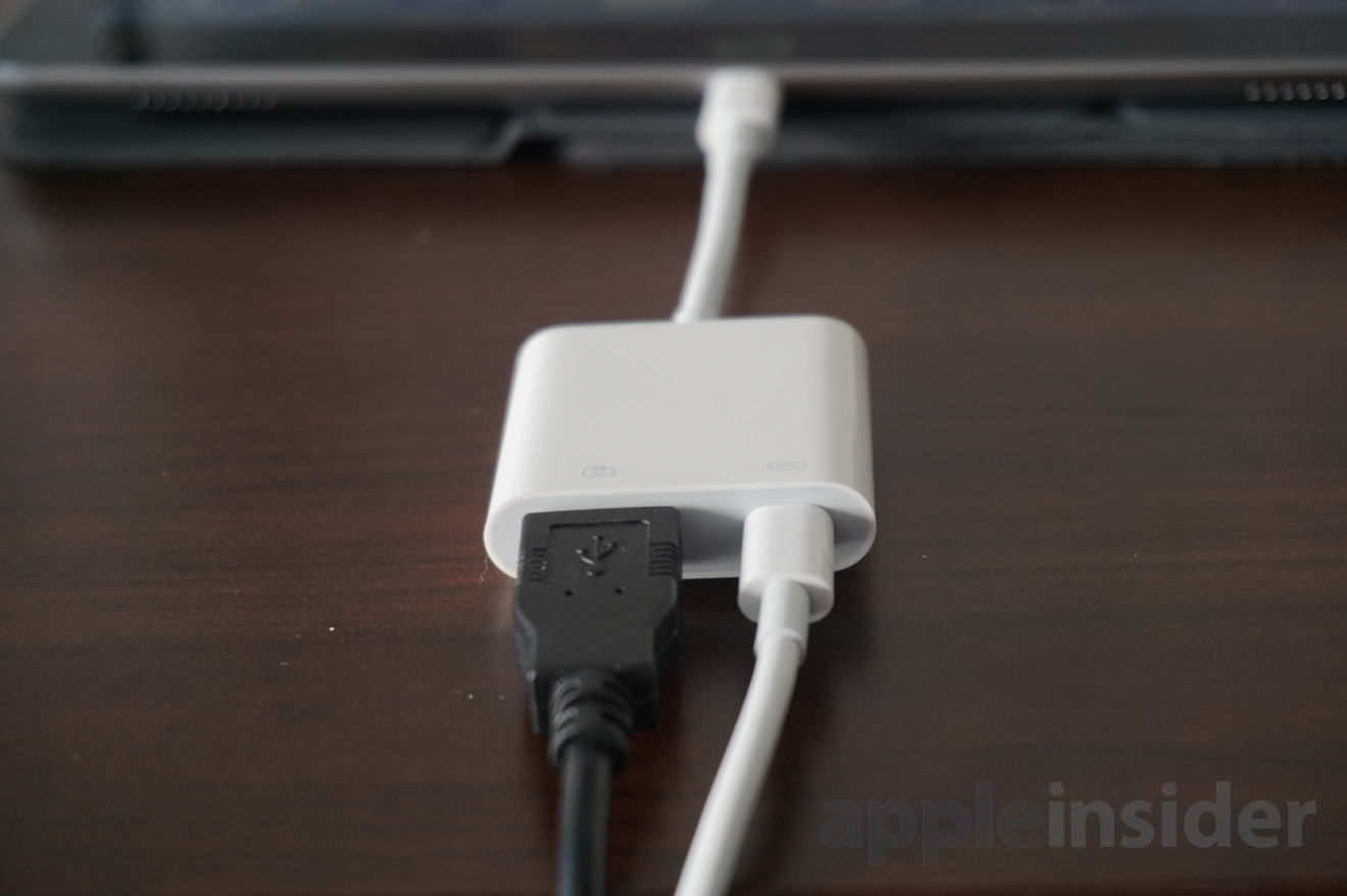 First look: Apple's new USB 3 Lightning to USB-C cable and Camera Adapter  for iPad Pro | AppleInsider