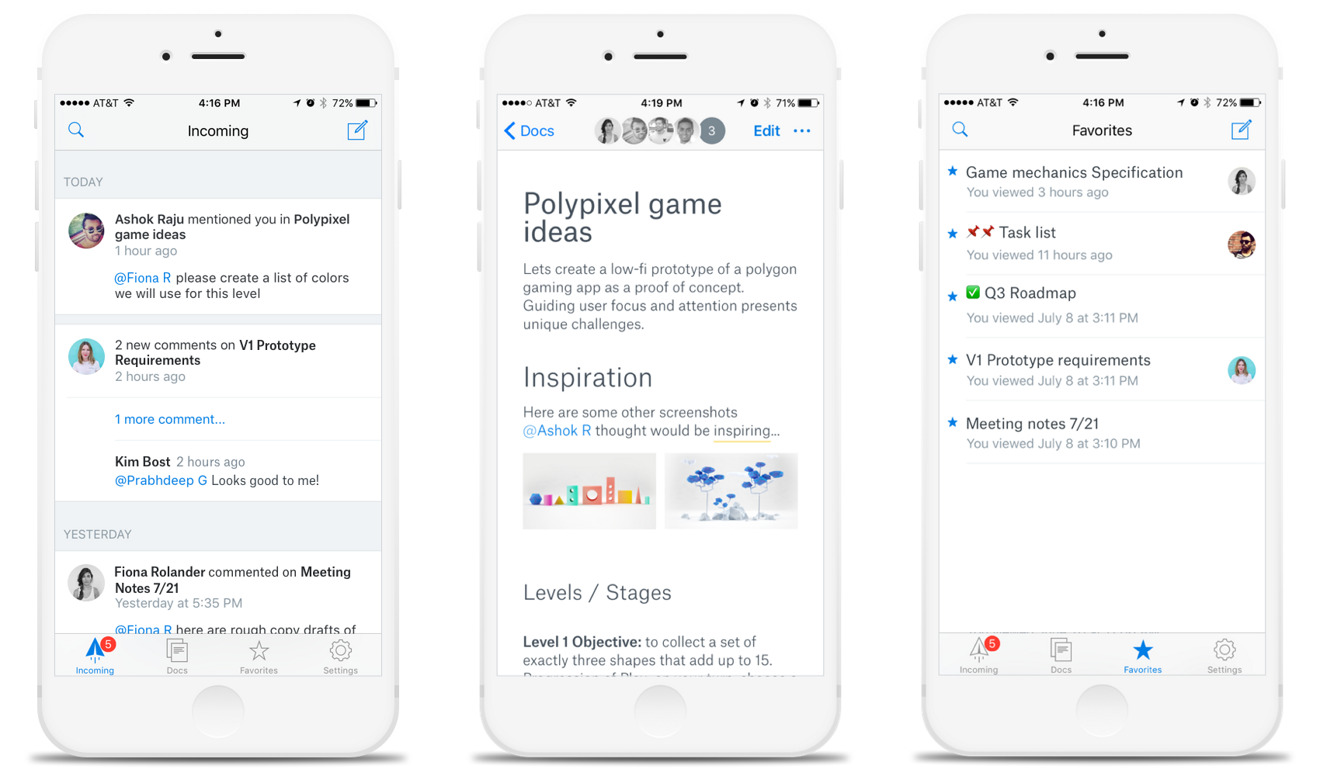 dropbox paper mobile