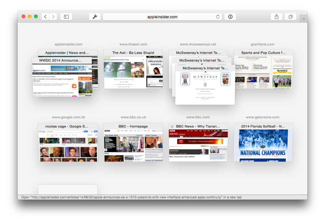 google safari os x yosemite