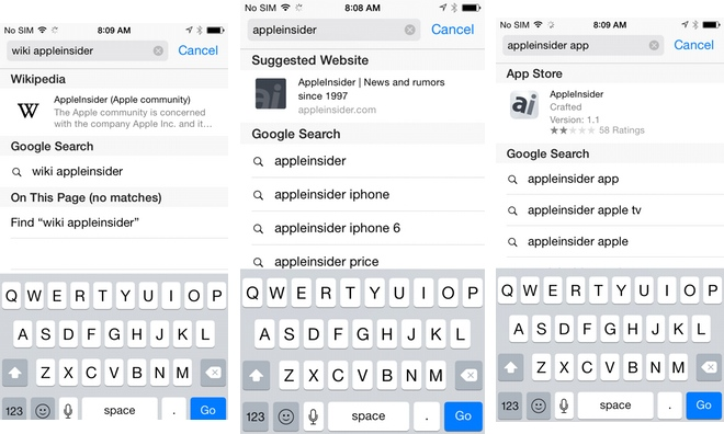 Apple S Safari Quick Website Search In Ios 8 Allows Faster Access To Content Appleinsider