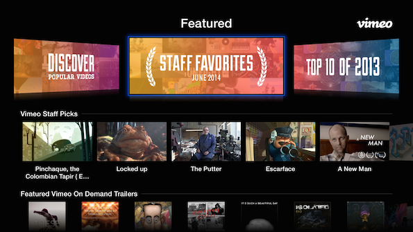 ingeniør Højde peddling Vimeo launches revamped Apple TV channel with better discovery, on-demand  video | AppleInsider