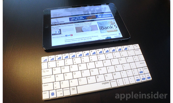 Rapoo 142005 E6300 Teclado Compacto Bluetooth para iPad Color Negro 