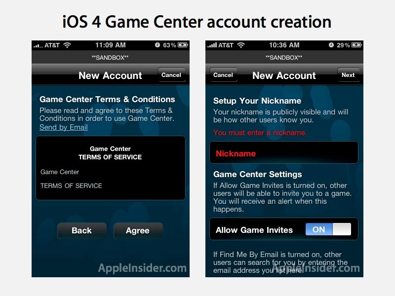 Game center apple