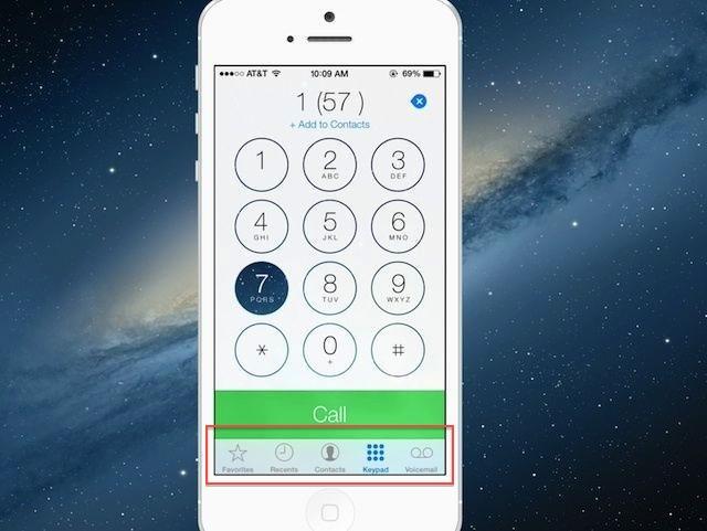 iOS 7 dialing