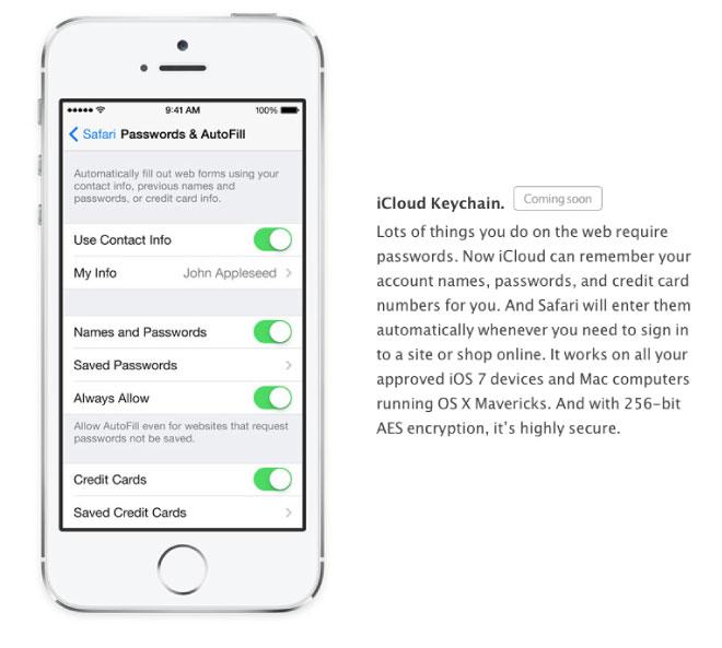 Apple S Upcoming Icloud Keychain Feature Removed From Ios 7 Golden Master Appleinsider